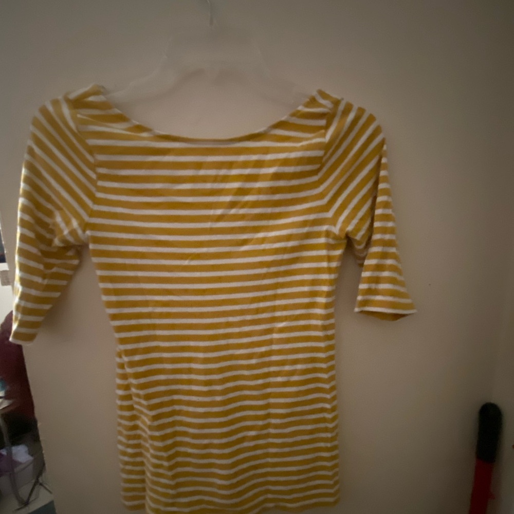Old navy white and yellow striped shirt